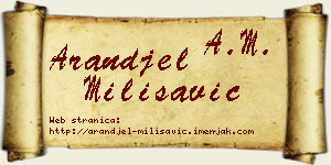 Aranđel Milisavić vizit kartica
